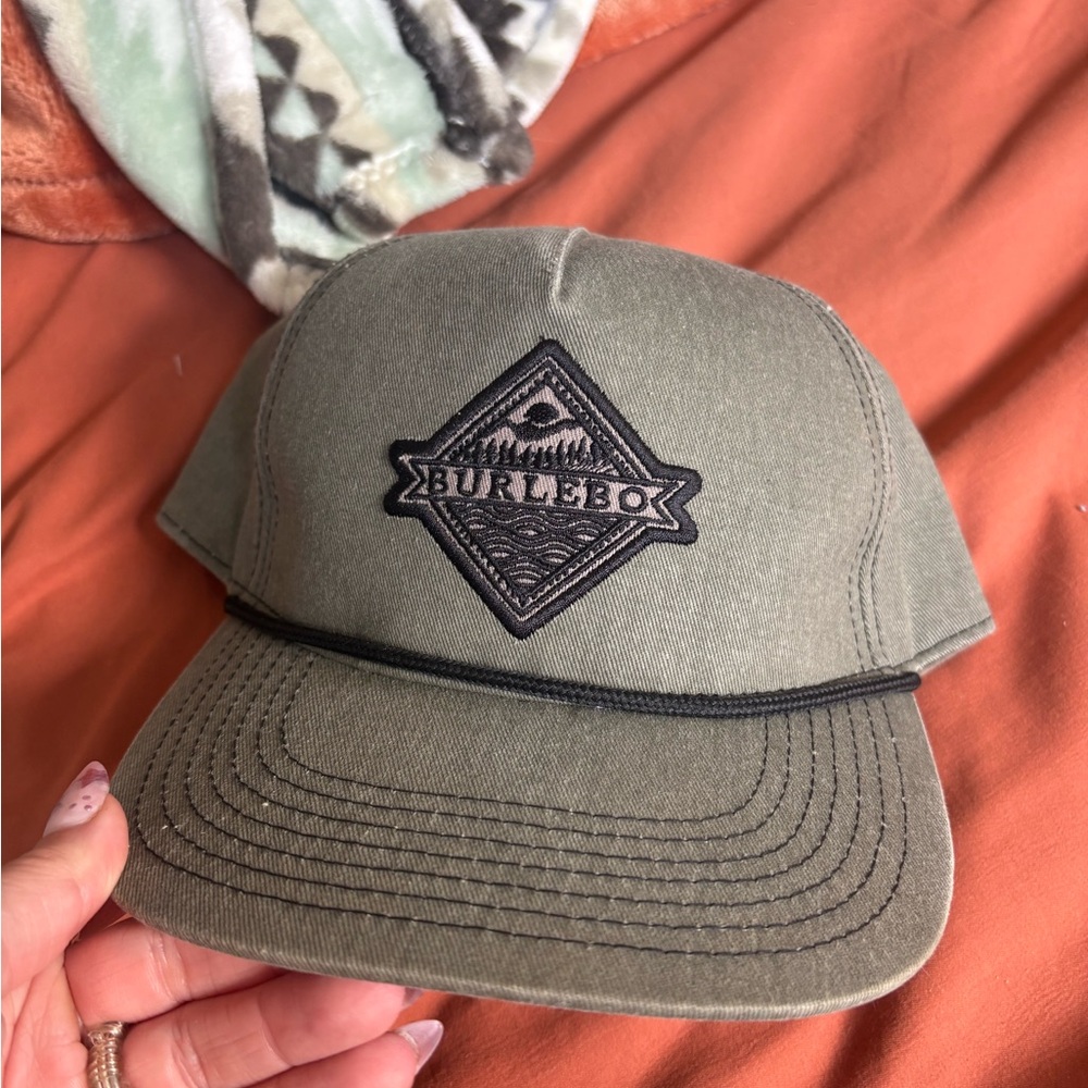 BURLEBO Green and Black Hat with Diamond Patch